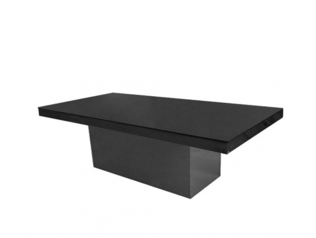 Black Acrylic Top with Black Base