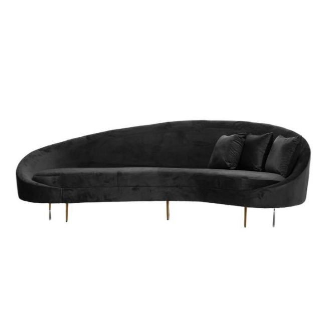 Black Modern Chaise 