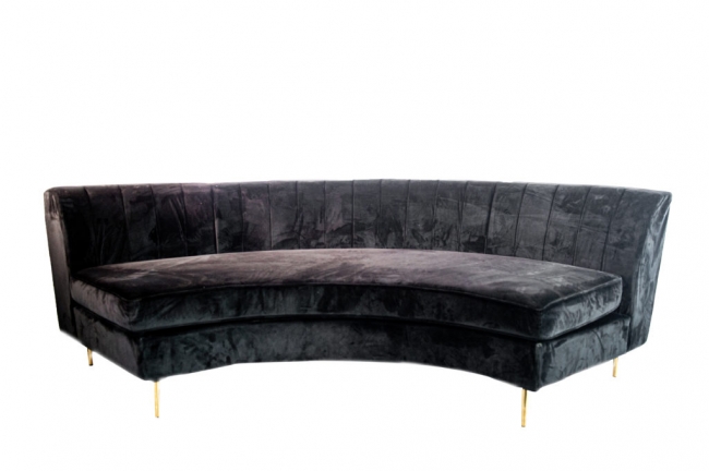 Black Curved Sofa