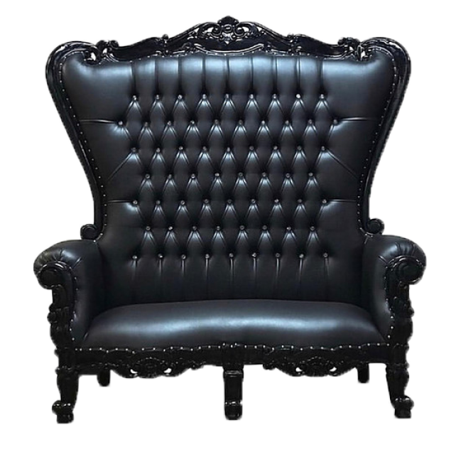 Black Loveseat Throne