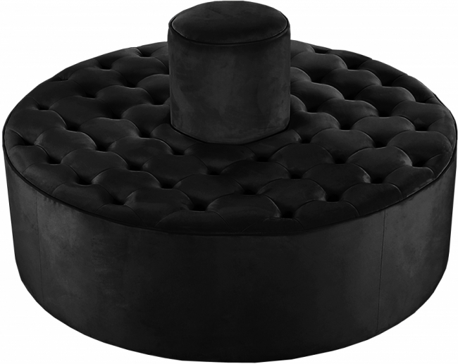 Black Tufted Banquet