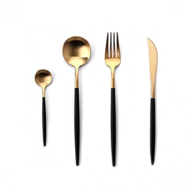 Black and Gold Flatware