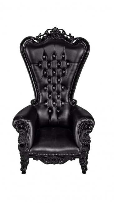 Black on Black Throne Chair