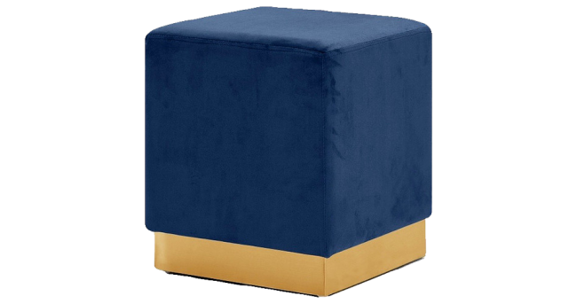 Blue Square Ottoman