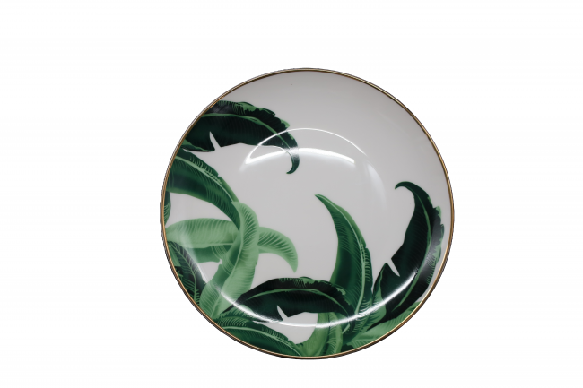 Green Leaf Dessert Dish 