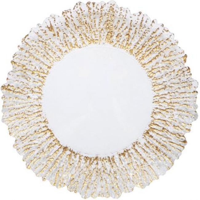 Gold Floral Charger II