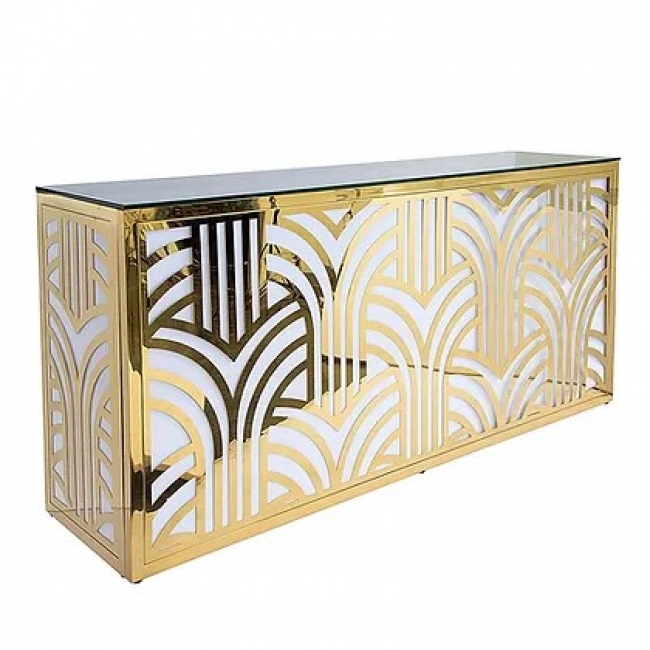 Gold and White Lines Bar