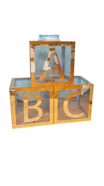 Gold Acrylic ABC Blocks