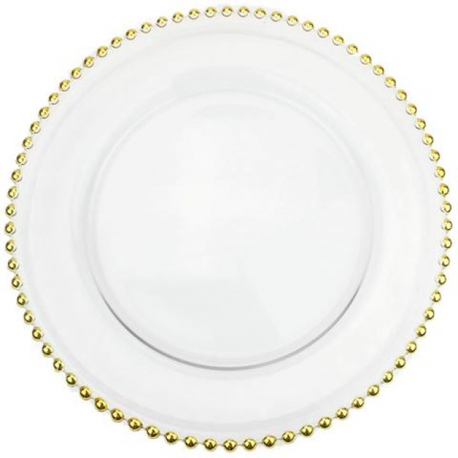 Gold Beaded Charger