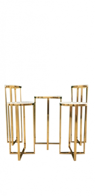 Gold Glass Top Pedestals
