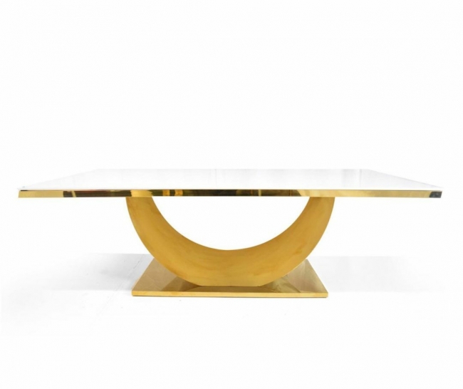 Gold Half Moon Table