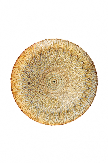 Gold Peacock Charger