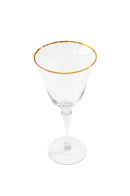 Gold Rim Wine Glass