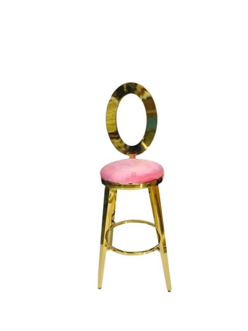 Gold with Blush Oz Barstool