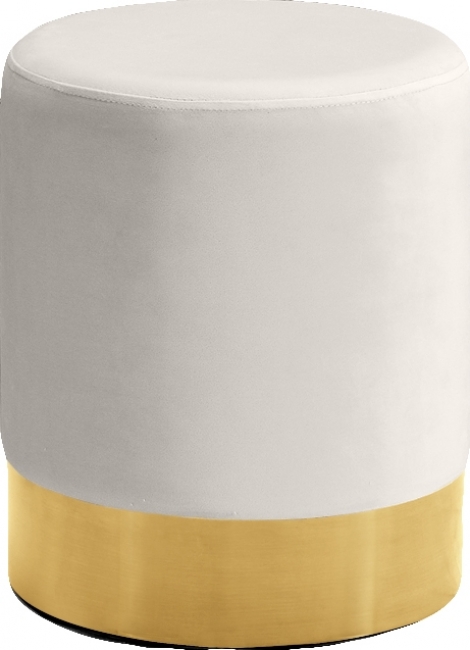 Ivory and Gold Ottoman