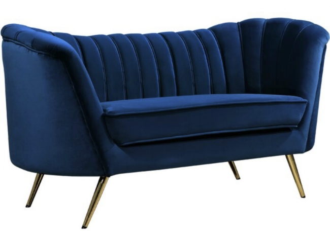 Navy Sofia Loveseat