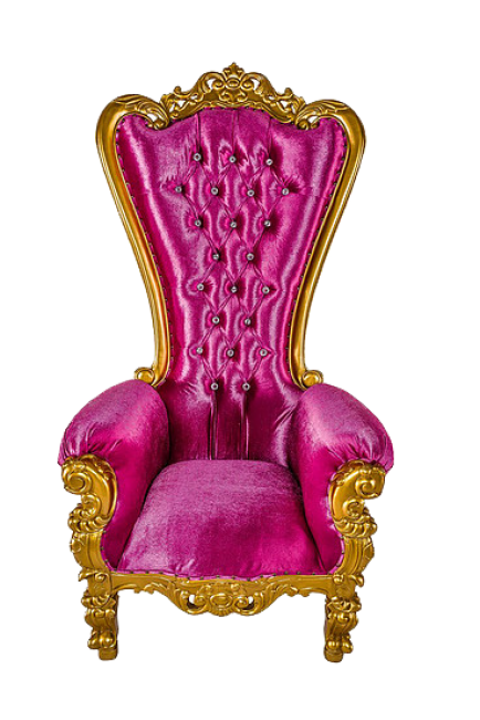 Pink and Gold Throne Chair