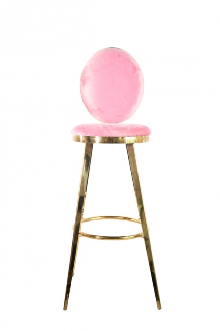 Pink and Gold Tiffany Bar Stool