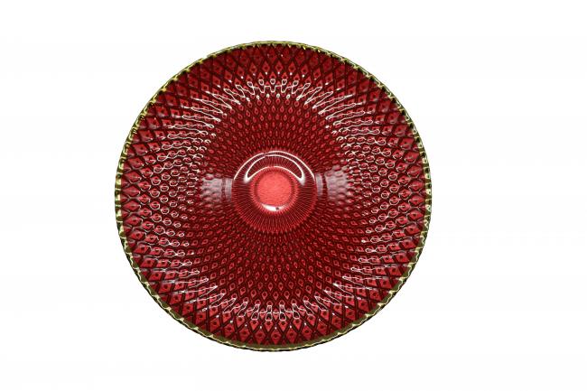 Red Charger Gold Rim 