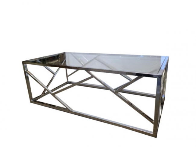 Silver Geometric Coffee Table