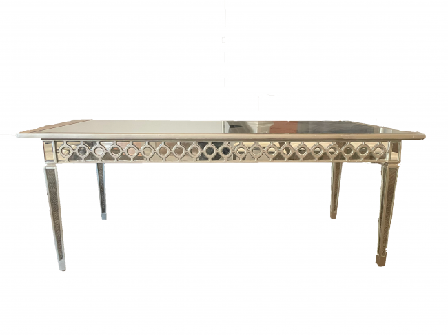 Silver Mirror Circles Table 