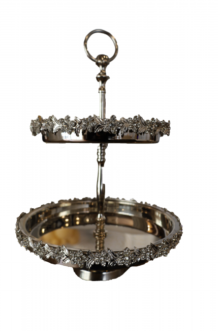 Silver Two Tier Stand 