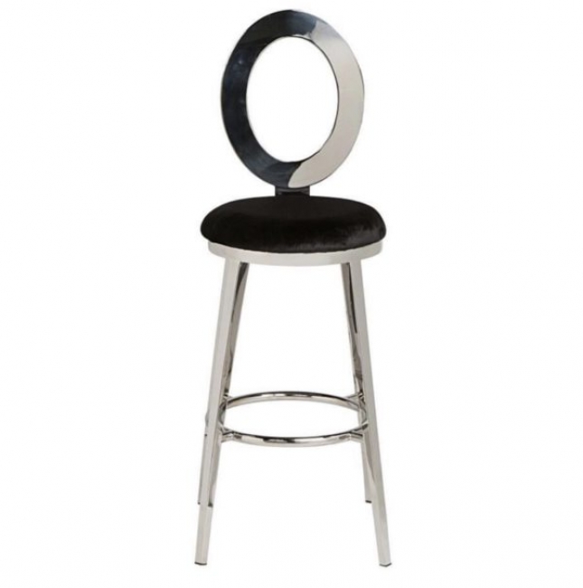 Silver and Black Oz Barstool