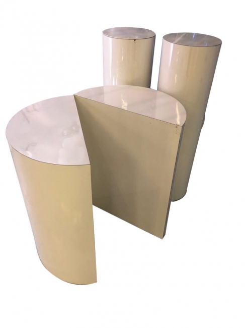 White Half Split Pedestal