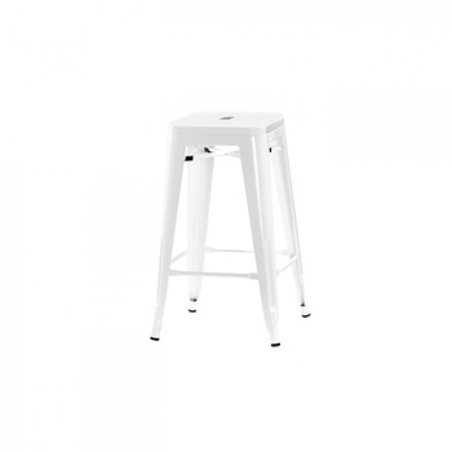 White Metal Bar Stool