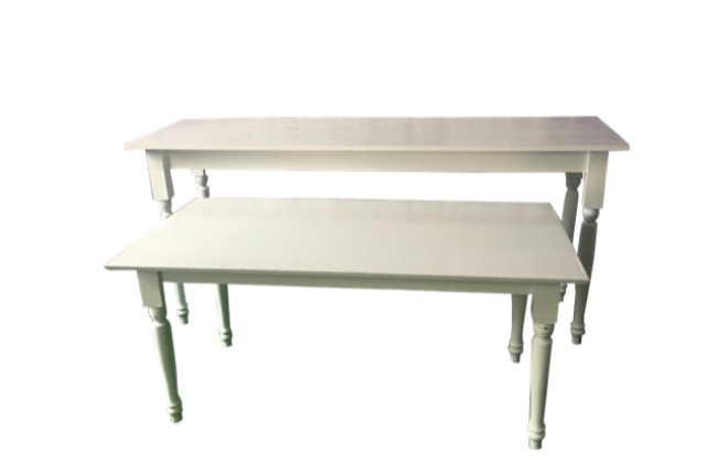 White Nesting Table