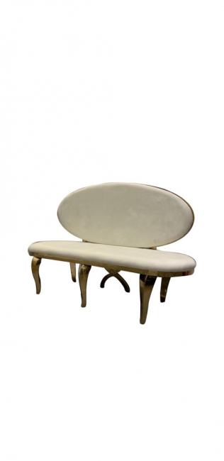 White Oval Back Sofa