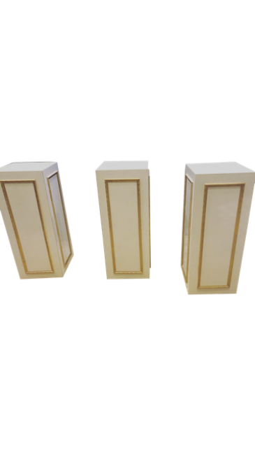 White and Gold Pedestal