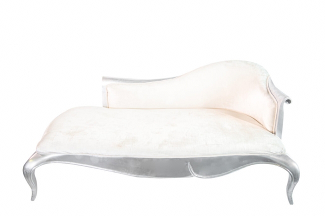White and Silver Chaise