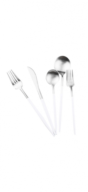 White and Silver Flatware